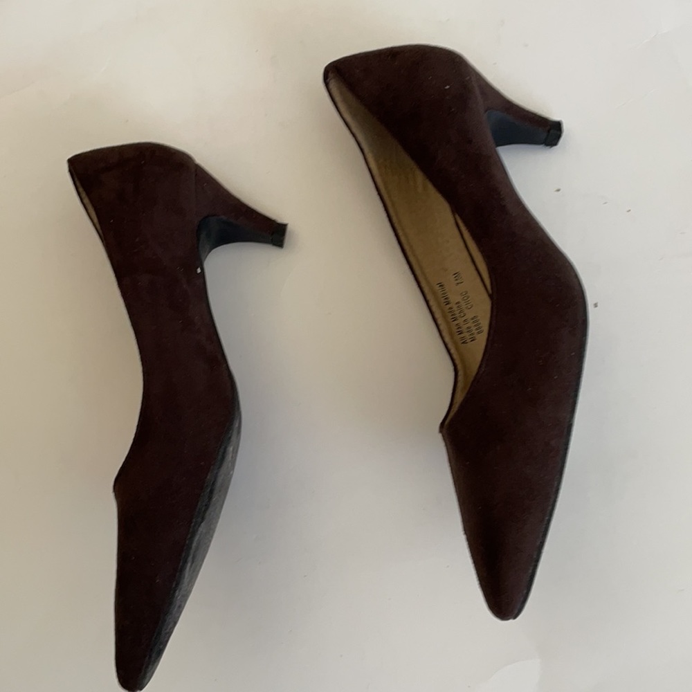 Boston design studio brown suede heel shoes 7.5 - Picture 4 of 8